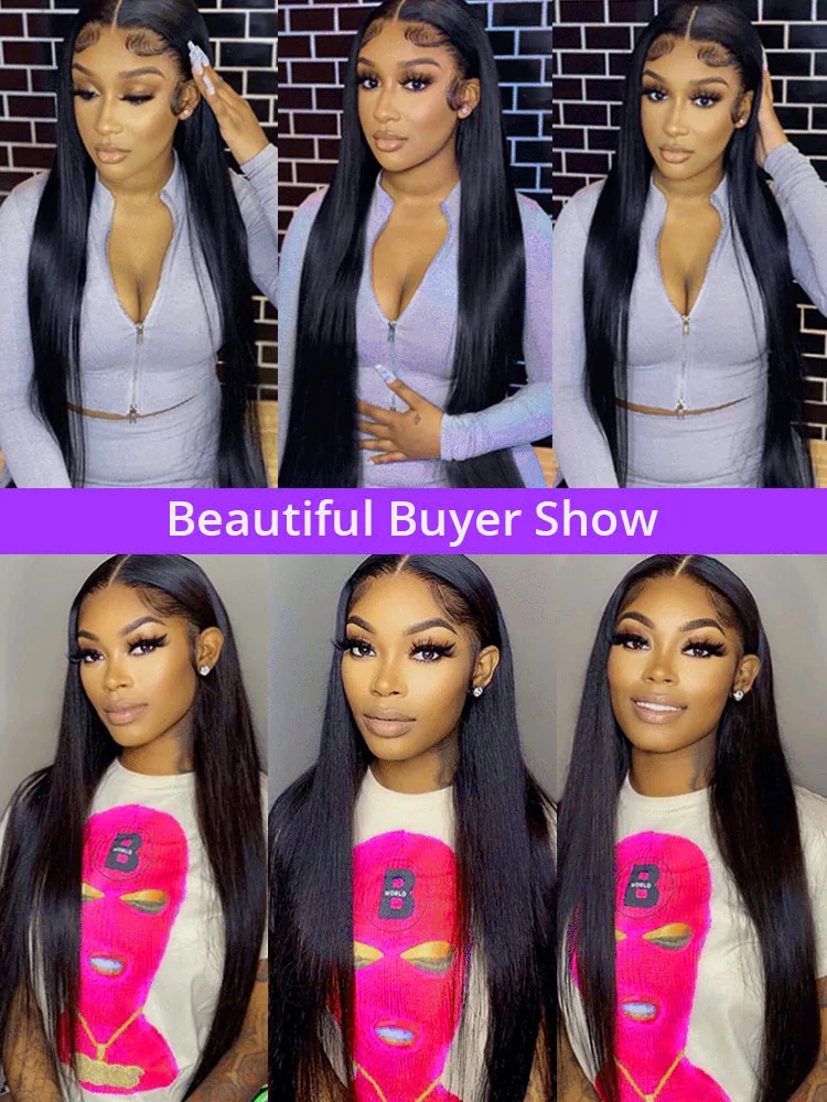 40 Inch Bone Straight Lace Front Wigs Human Hair 13x4 13x6 Hd Lace Frontal Wig 360 Full Lace Wigs For Women Brazilian Preplucked