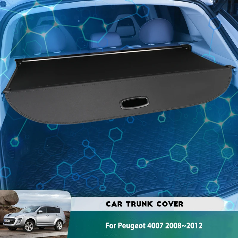 For Peugeot 4007 2008~2012 5-door SUV Car Trunk Cargo Cover Organizer Partition Board Rear Boot Retracta Sun Shades Shielding