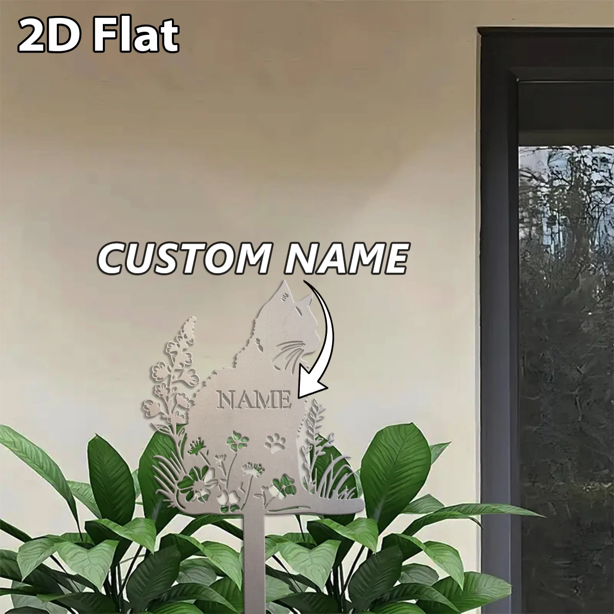 1pc Custom Rural Cat Metal Decorative Ground, Outdoor Decor,As Wedding Decor for Yard Art, Yard Decoration,Best Gift for Friends