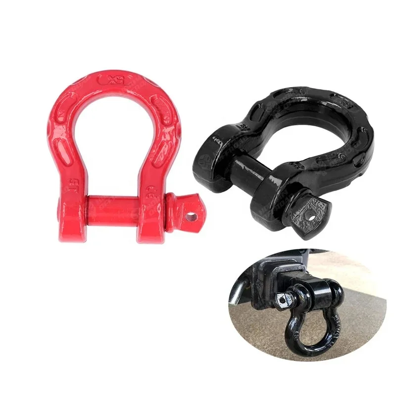 Sturdy Universal Triple Ball Rotatable Hitch Mount D Shackle 2 Inch Receiver Tow Hook for Pickup SUV Offroad Parts