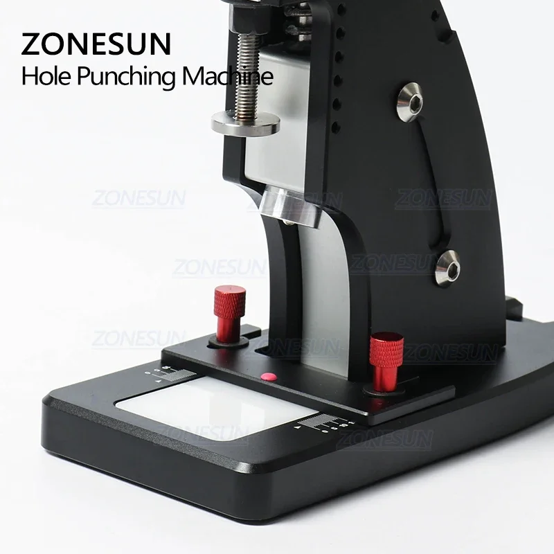 ZONESUN Manual Leather Punching Machine Hand Pressing Machine For Round Hole Puncher Leather Edge Punching Chisel Stitching Tool