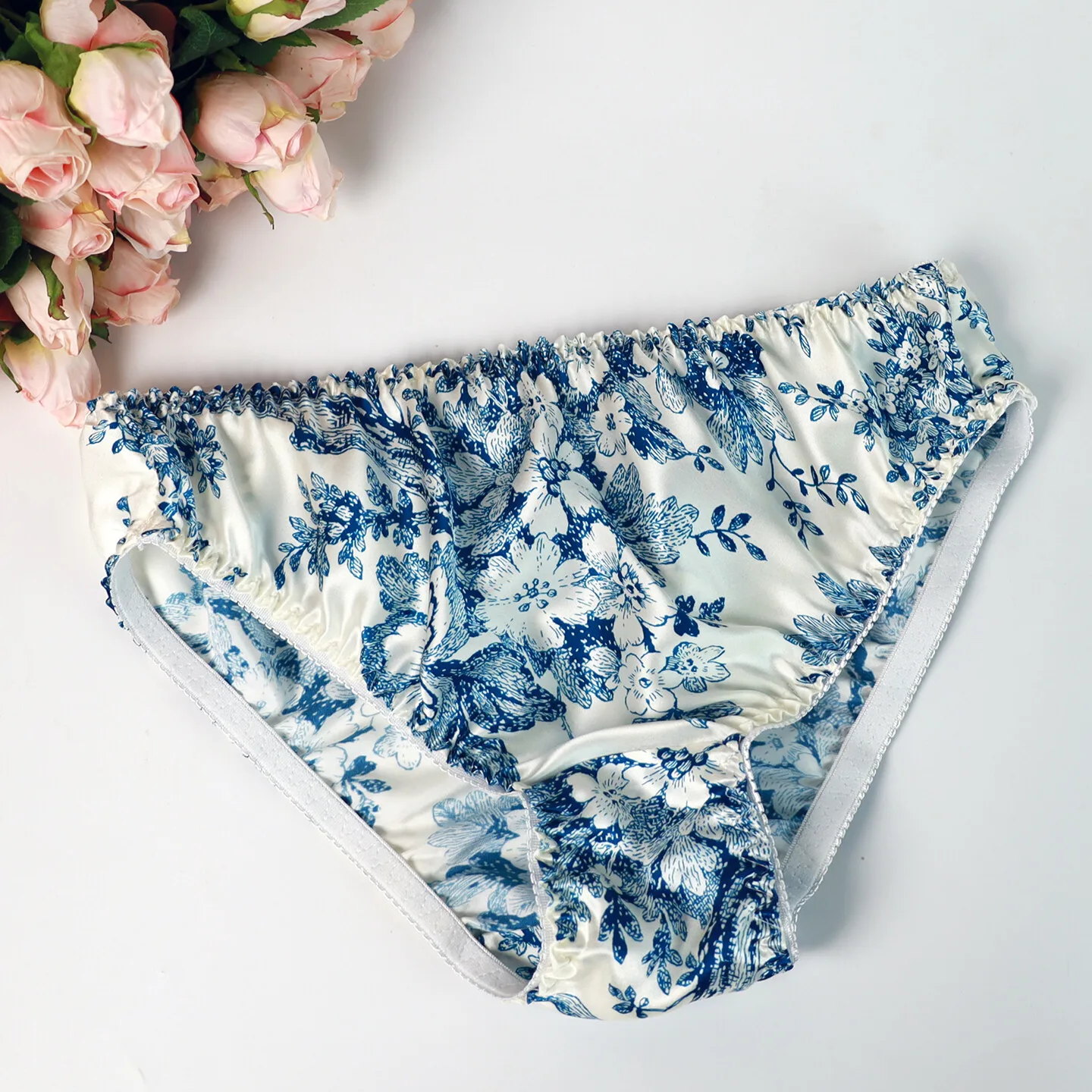 Blue and white