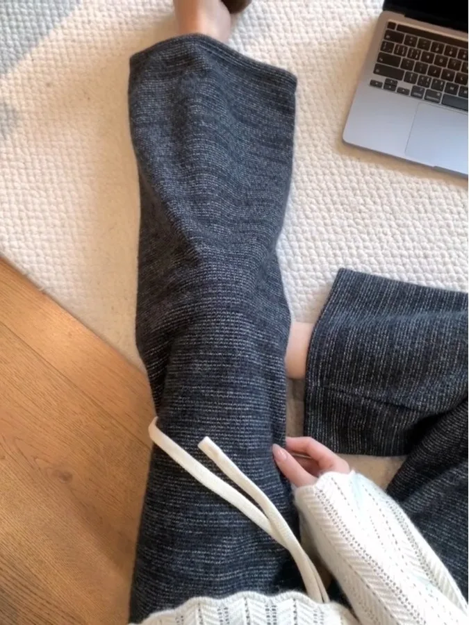 

Новые зимние женские брюки с широкими штанинами, на подкладке, свободного прямого кроя, удлиненные, с эффектом стройности, маленький размер