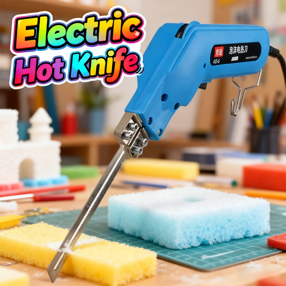Cuchillo de corte eléctrico en caliente, esponja de algodón perla de espuma de 220V, EPE, EPP, XPS, cuchillo caliente ranurado, cortador electrotérmico, cuchillo de tallado de espuma