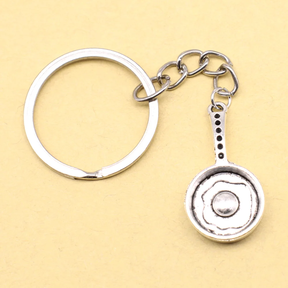 1 Piece Frying Pan Key Chain Chain Jewelri For Woman 17x31mm