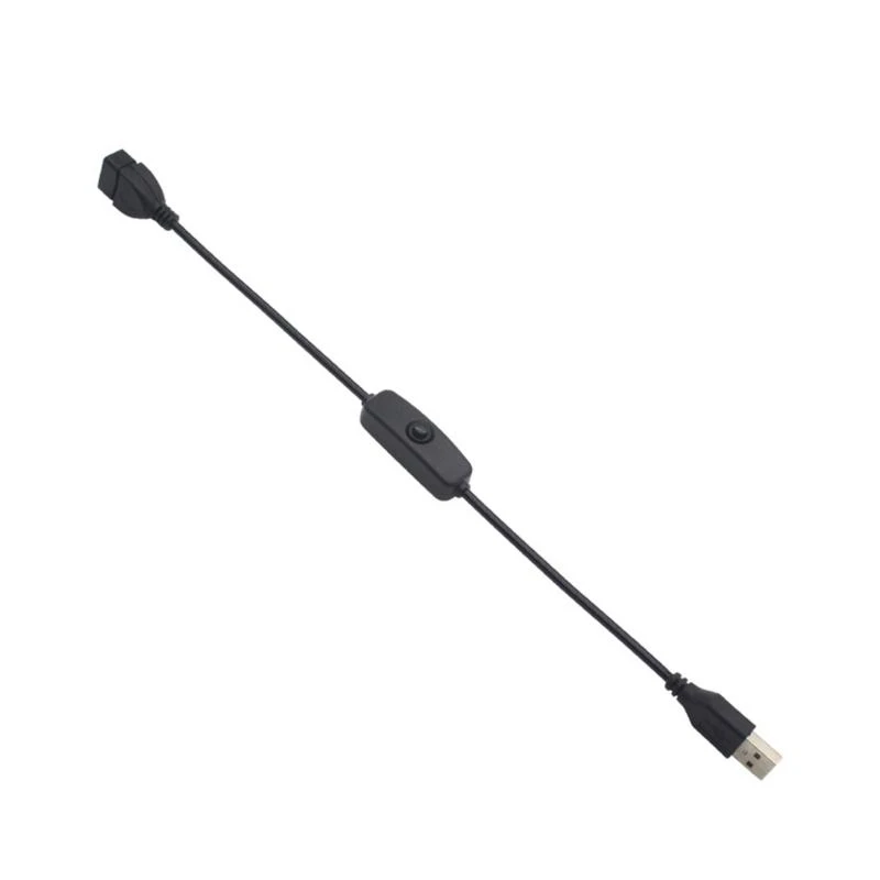  USB Cable with Button USB Male to Female Power Cable with Switches USB Male to Femal Cable for Desktop Fan LED Light