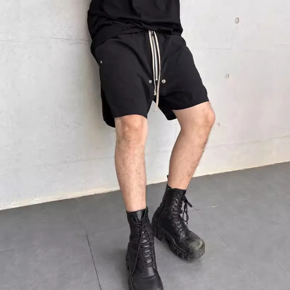 NIGO FHDX Men's High Street Trend Black Shorts Simple Solid Colour Casual Safari Style Straight Loose Trend Pants #NGTOP11745