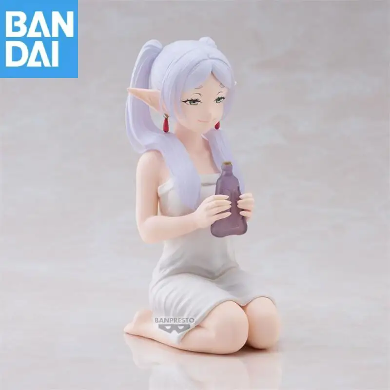 Genuine Bandai Banpresto Original Frieren: Beyond Journey's End Frieren Relax Time Anime Figure Toys Pvc Model Doll Gifts Toy