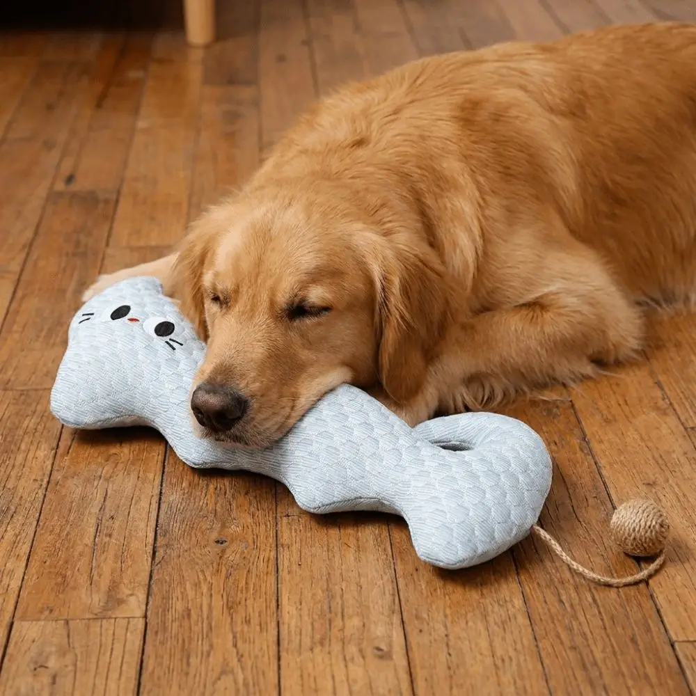 Breathable Pet Cooling Pillow with Sisal Ball Soft Cat Shaped Pillow Long Strip Comfortable Neck Support Pillow Car Use