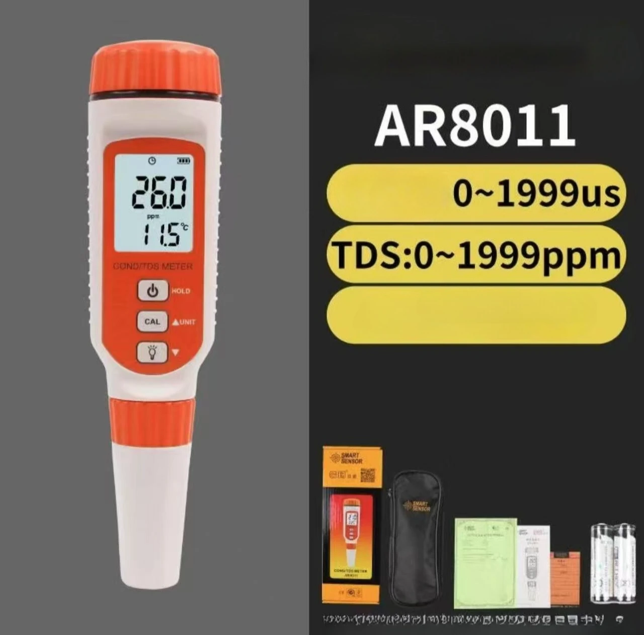 

3 in 1 Water Quality Tester Pen Type ConductivityPen Typ Professional TDS / COND TEMP Analyzer Total Dissolved Solid Temperature