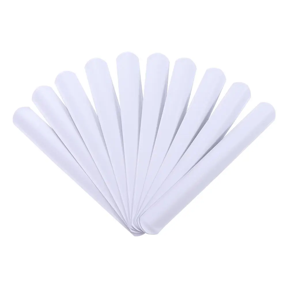 10 stks/partij Feestartikelen DIY Blank Slap Armbanden Graffiti Schilderen Slap Polsband PVC Witte Polsbandjes Verjaardagsfeestje