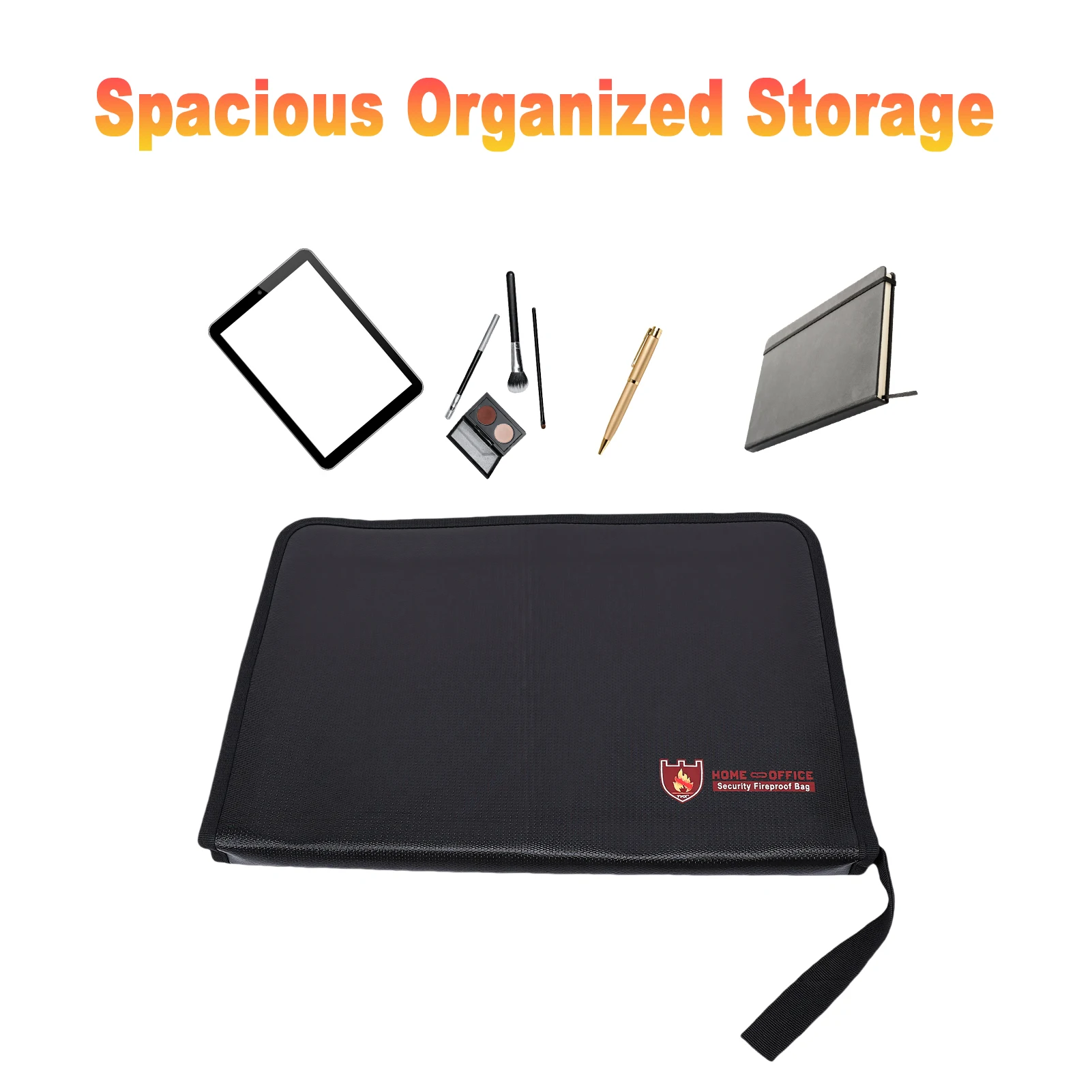 

Огнеупорная сумка для документов, устойчивая к огню и воде, расширяемый органайзер для файлов, сумка для денег с карманами и застежкой-молнией для ценностей