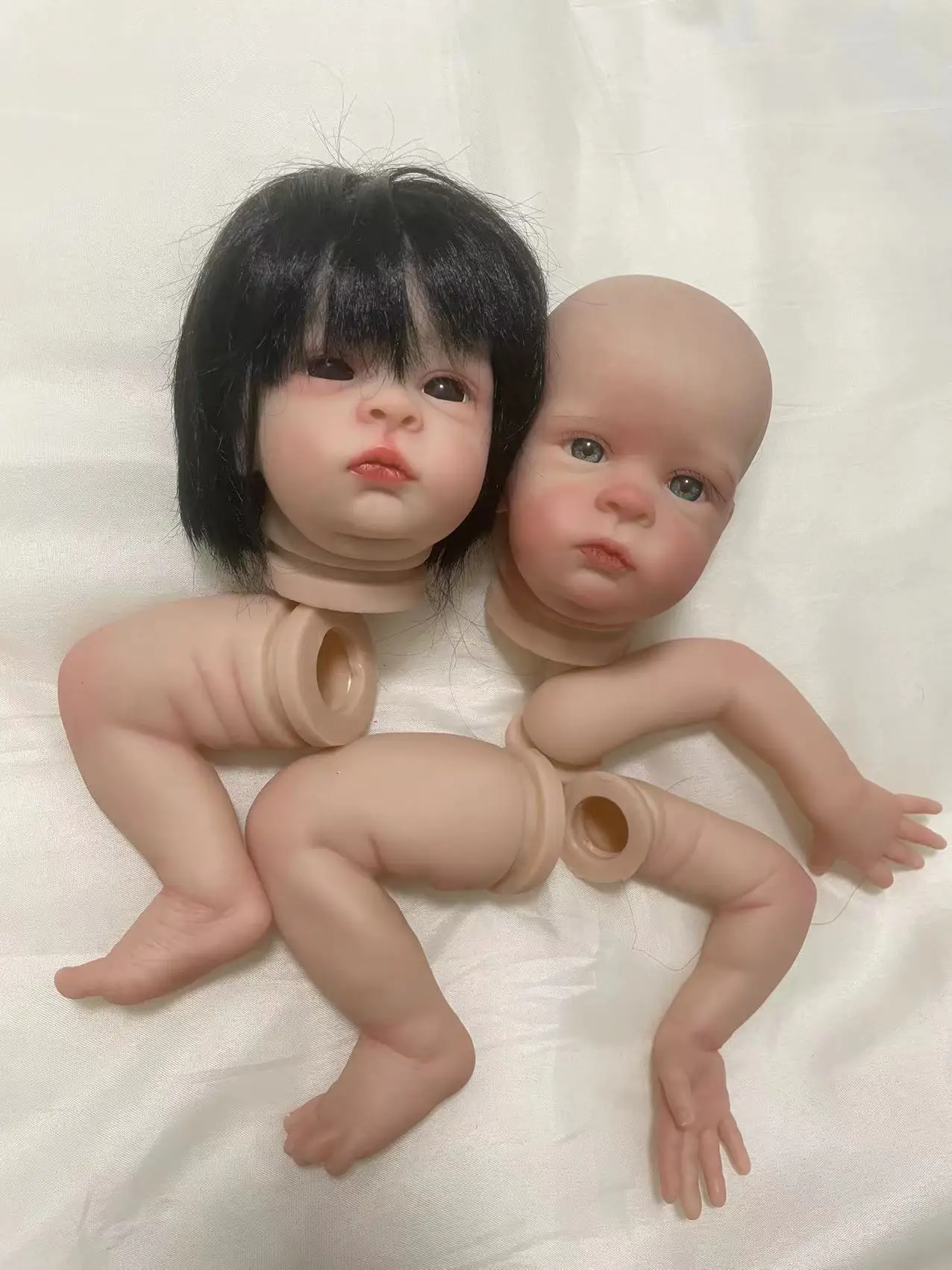 

FBBD Customized Limited Supply 21inch Reborn Baby Doll Oskar 2versions With/out Hair Painted Kit DIY Part With one cloth body