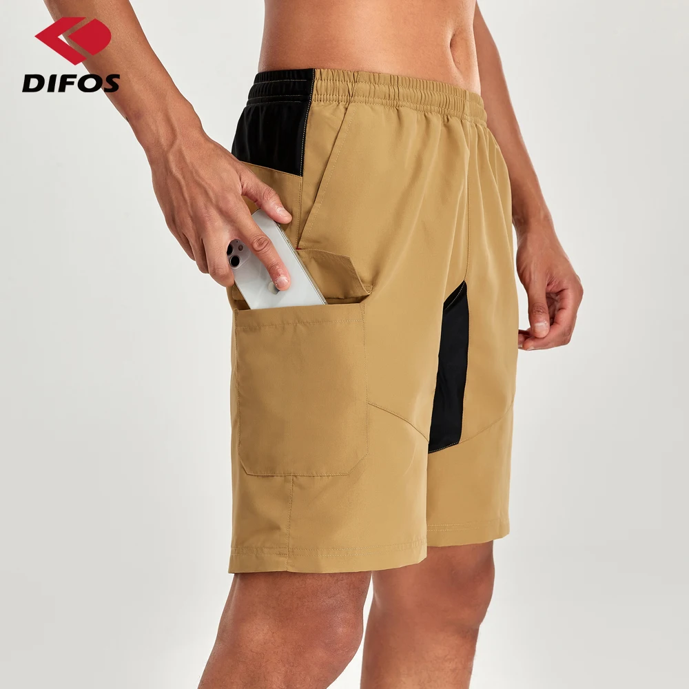 กางเกงขาสั้นปั่นจักรยานลำลองสำหรับผู้ชาย Difos ยืดหยุ่นสูง กางเกงขาสั้นปั่นจักรยาน ระบายอากาศได้ดี เหมาะสำหรับเดินป่า วิ่ง และเล่นกีฬา ปรับขนาดเอวได้
