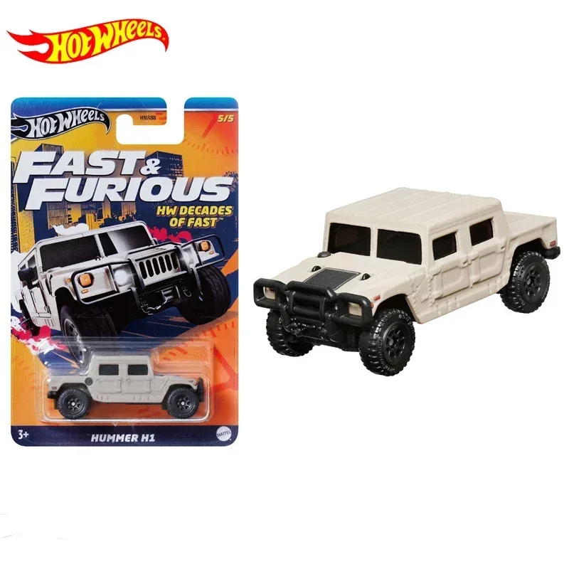 Original Mattel Hot Wheels Car 1/64 Diecast Fast and Furious Hw Decades of Fast&Furious Hummer H1 Vehicle Toys for Boys Gift