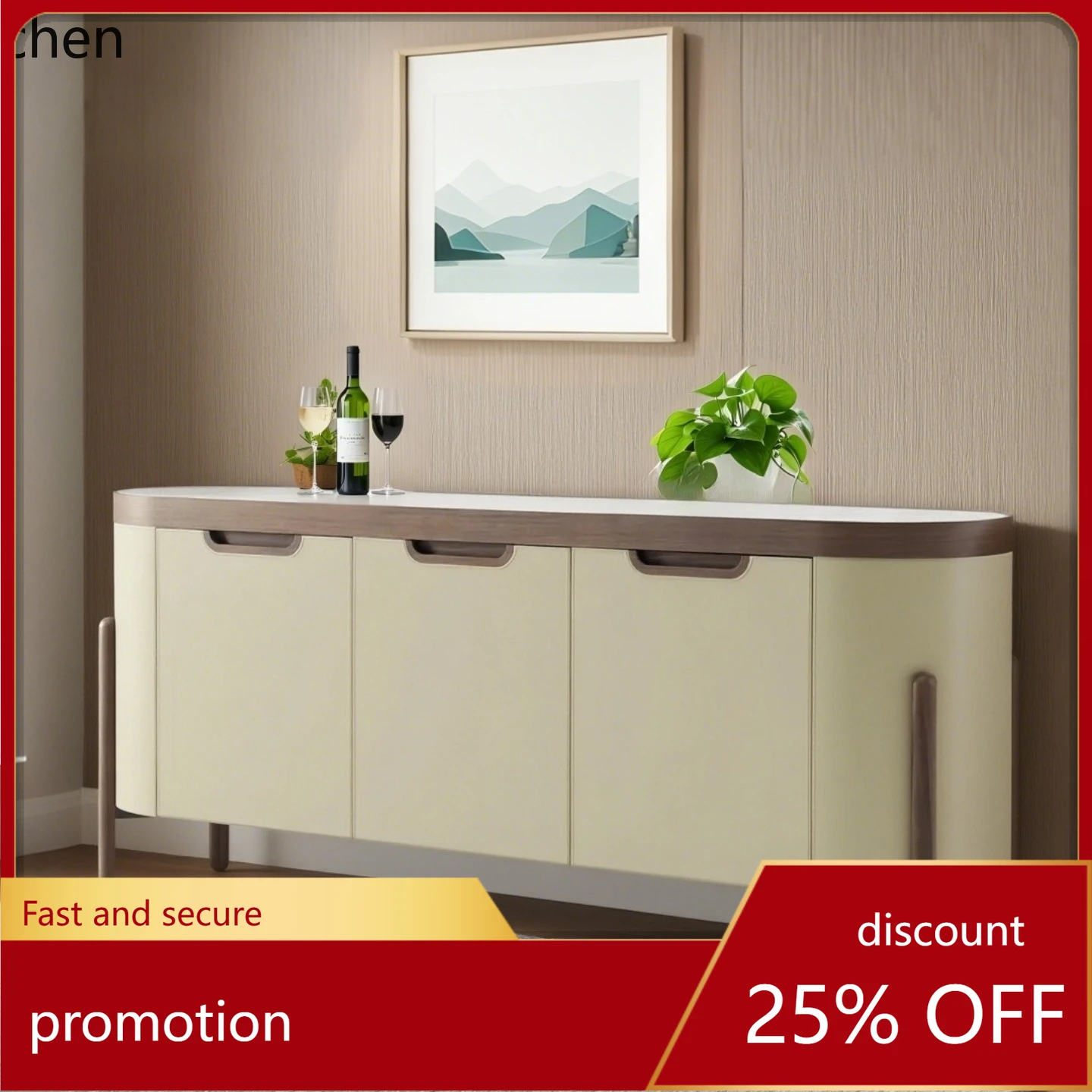HXL Minimalist Sideboard Simple Entryway Cabinet Living Room Storage Multi-Functional Organizer