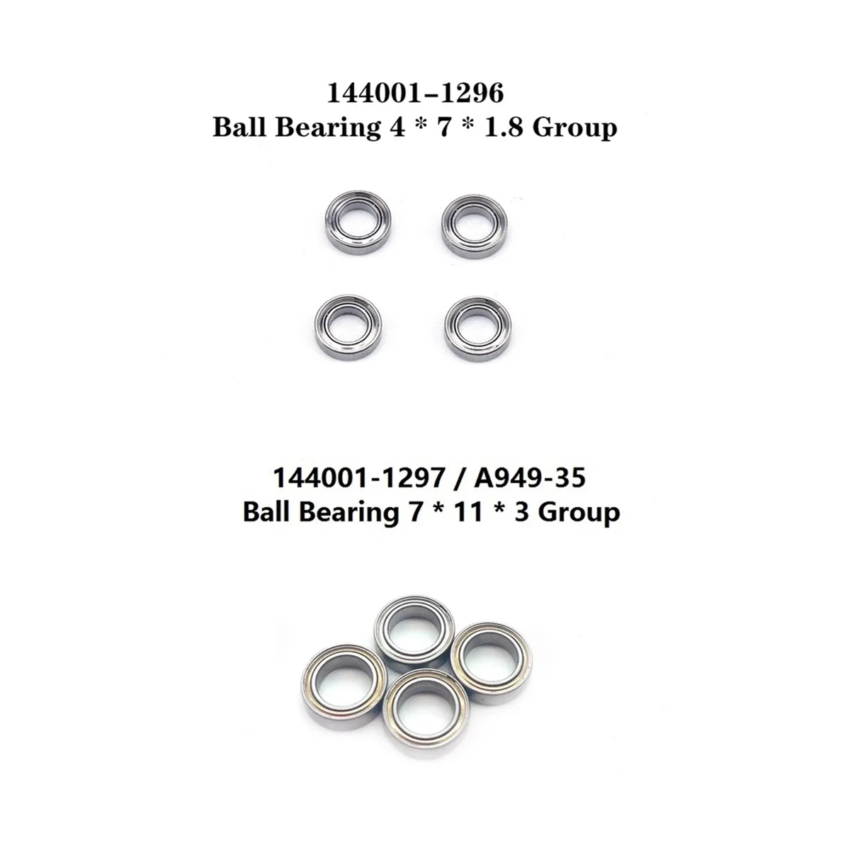 20Pcs Ball Bearing Set for Wltoys 144001 144002 144010 124016 124017 124018 124019 RC Car Spare Parts Accessories