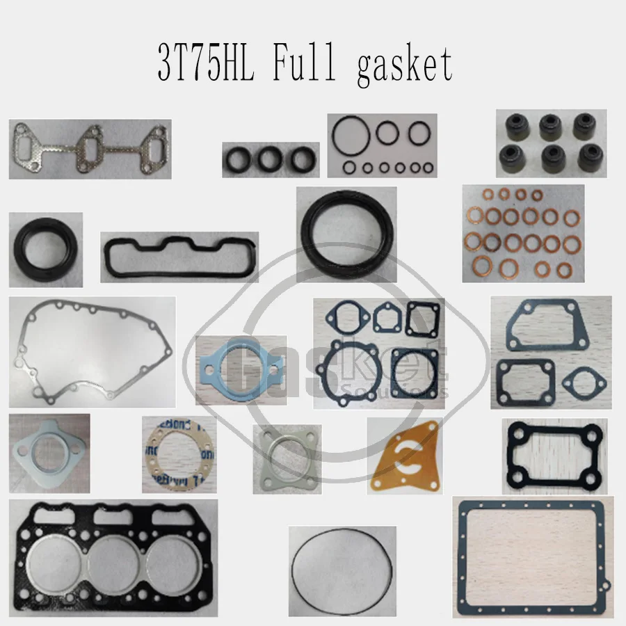 Tractors Engine 3T75HL 3T75 yise-P256 Engine Full Gasket Set kit for Yanmar YM220 YM226 YM250D