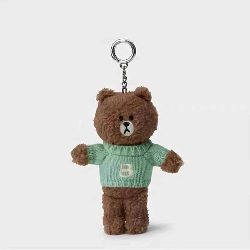 

Linefriends Бурый Медведь Зеленый Свитер Плюшевый Кулон Брелок Сумка Подвеска Подарочная Коллекция Игрушек