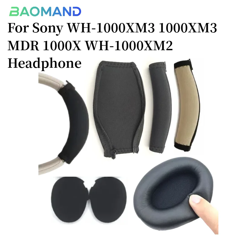 

Soft Foam Protein Leather Headphone Compatible For Sony WH-1000XM3 1000XM3 MDR 1000X WH-1000XM2 Headset Earmuffs Repairing Parts