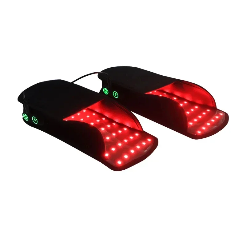 Red & Infrared Light Therapy Device for Foot Pain Relief 660nm & 880nm LED Light Therapy Slippers with Pulse Mode Home Use