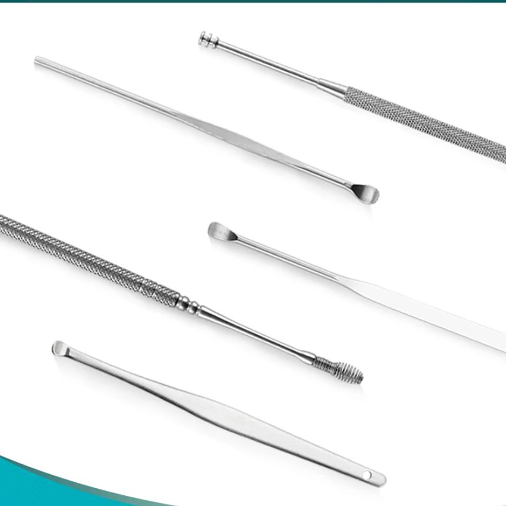 8 個の耳掃除ツールセットステンレス鋼の耐久性のある滑り抵抗デザイン男性女性用ステンレス鋼の耳スプーン