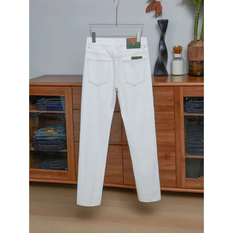 

Джинсы мужские модная мужская одежда 2025 новые осенние элитные повседневные эластичные маленькие прямые брюки