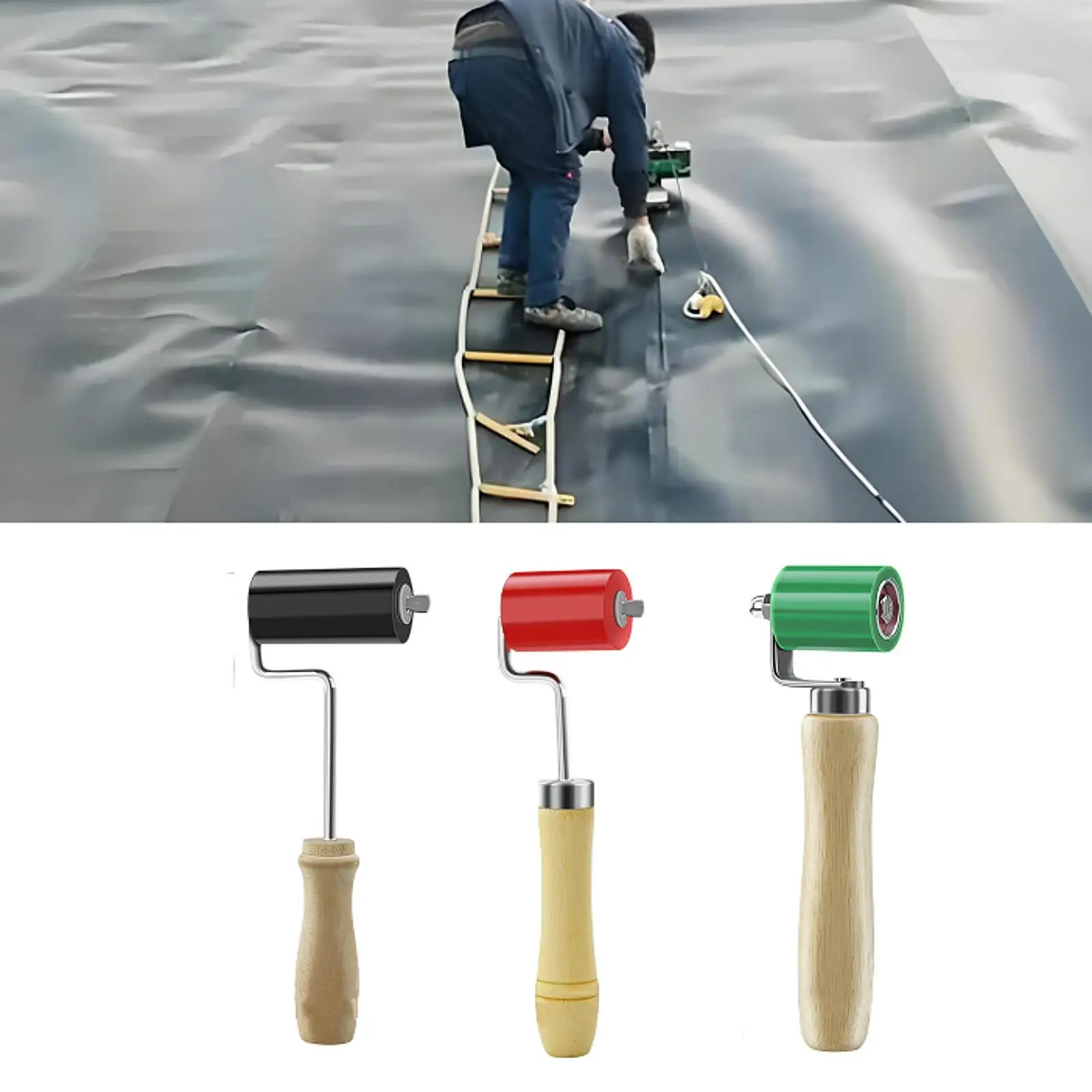 Silicone Pressure Roller Lightweight Seam Roller for Single Ply Roof Seam