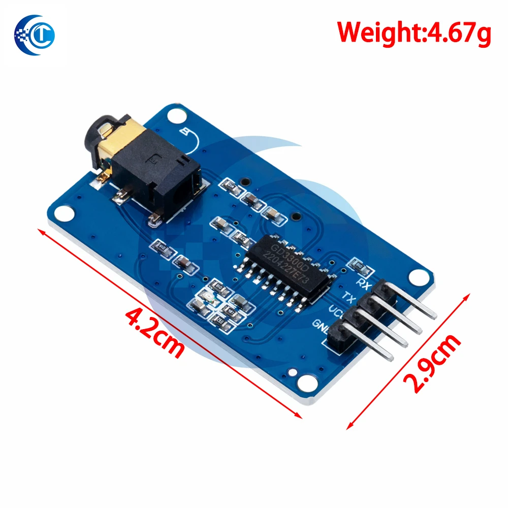 CLT 1PCS YX6300/YX5300 UART Module: Serial MP3 Player – Compatible with Arduino, AVR, ARM & PIC Platforms