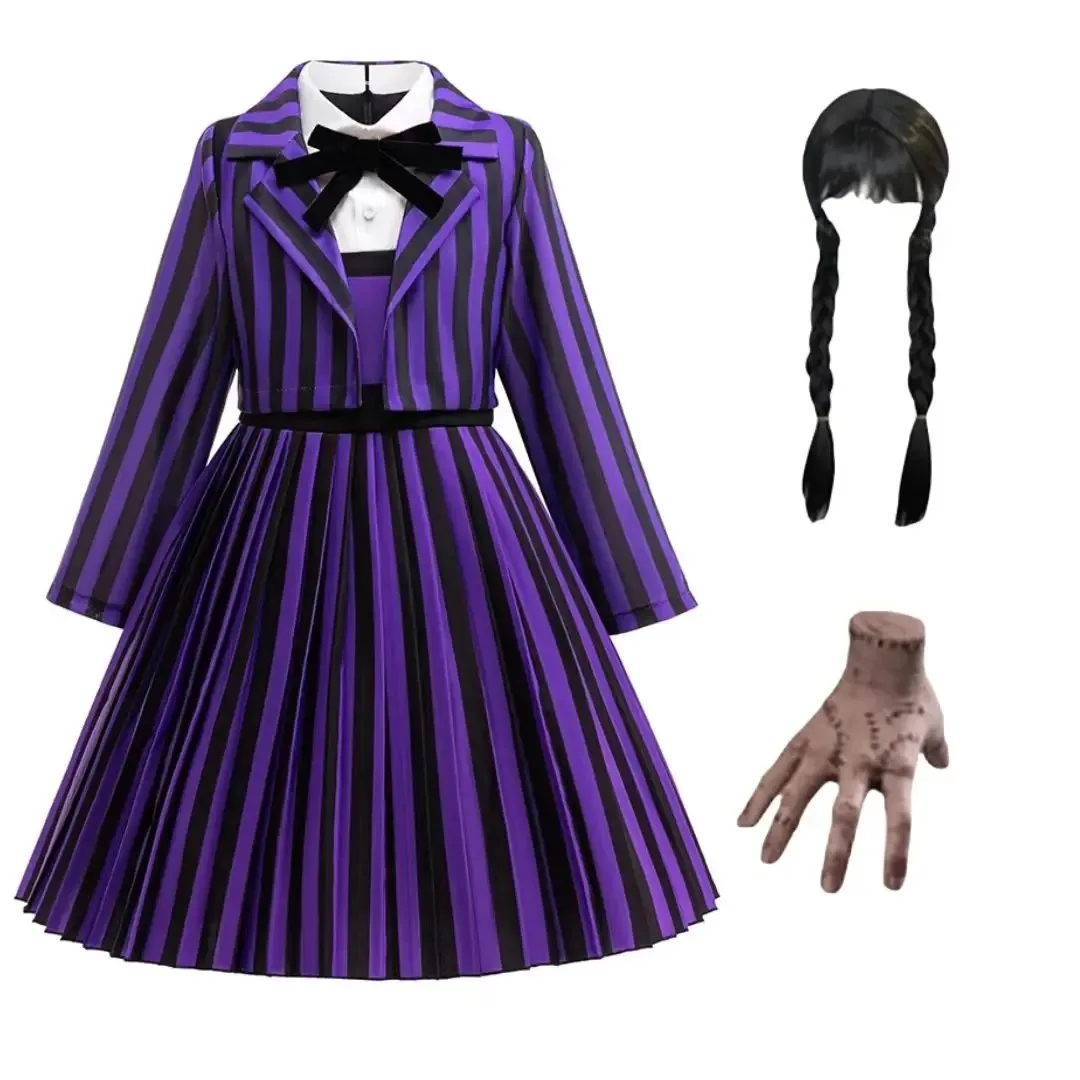 Mädchen Prinzessin Kleid Schuluniform lila Jacke Rock Anzug Halloween Party Geburtstag Party Bühnenkostüm Karneval