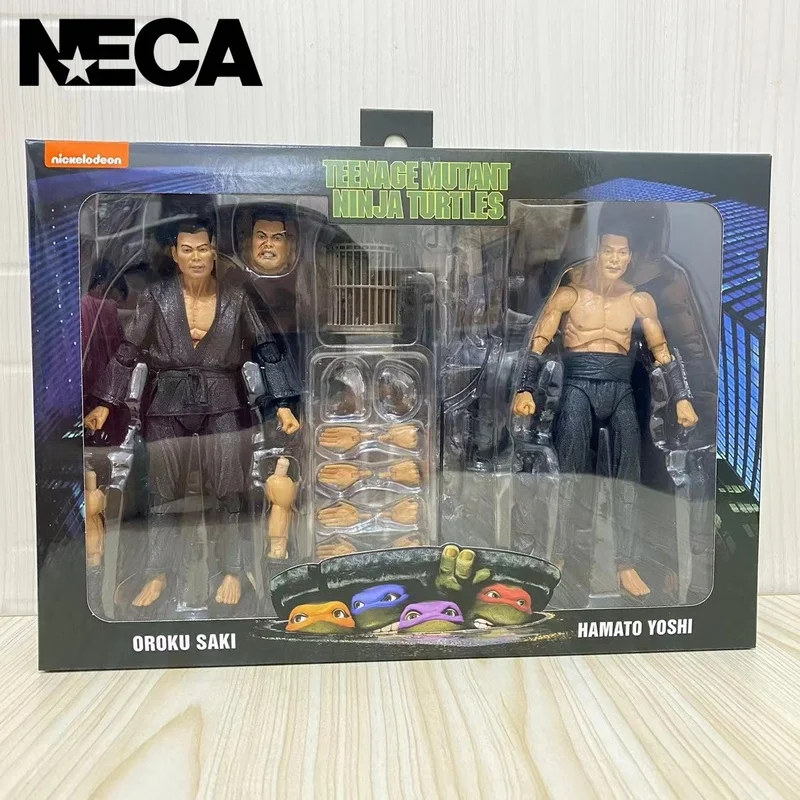 

Genuine Neca 54156 Ninja Turtle Ninja Master Hamada Ryo Schreider Twin Set Action Figure Collection Model Toy Gift