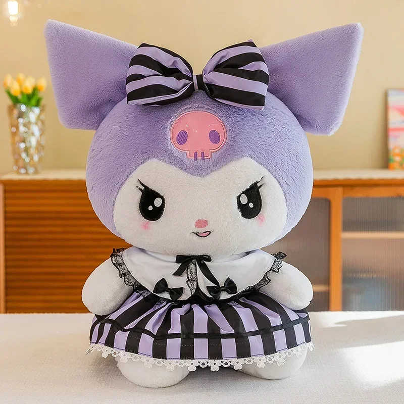 60CM Sanrio Kawaii 플러시 인형 만화 Kuromi 멜로디 박제 큰 크기 플러시 장난감 베개 룸 장식 어린이 생일 선물