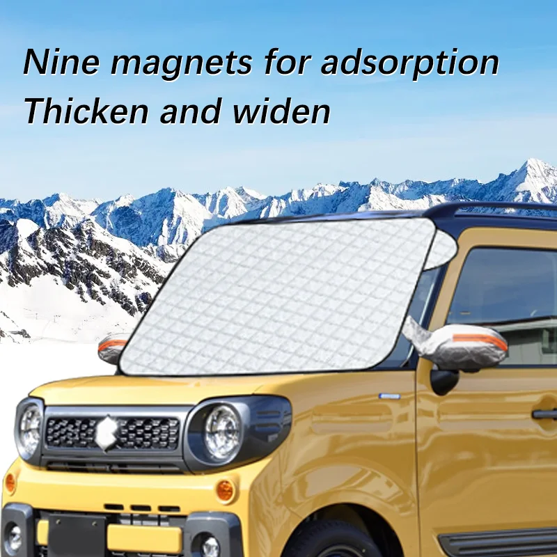 

Magnetic Car Windshield Snow Cover Winter Ice-Frost Guard Sun Shade Protector For Suzuki Spacia Exterior Accessories