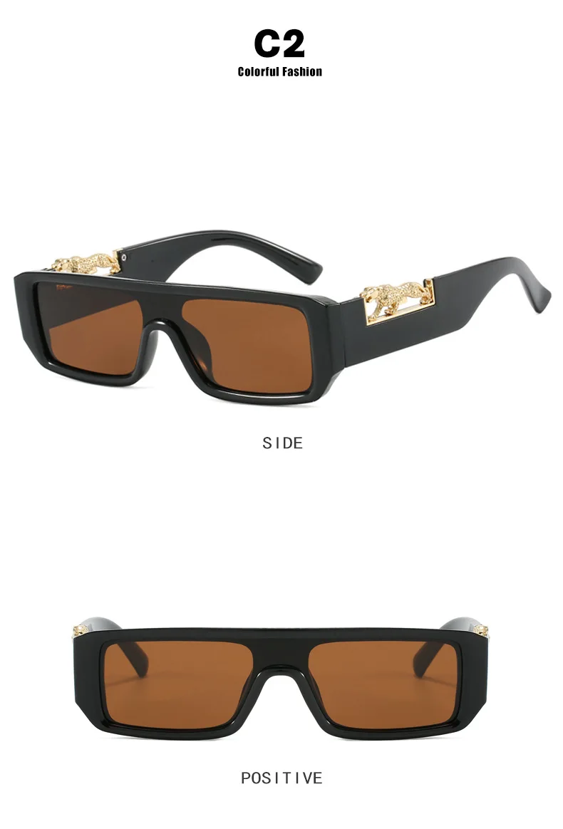 SUGLAU Leopard Rectangle Women's Sunglasses Unisex Vintage Driving High Quality Sun Eyeglass Outdoors Sports Sun Glasses UV400