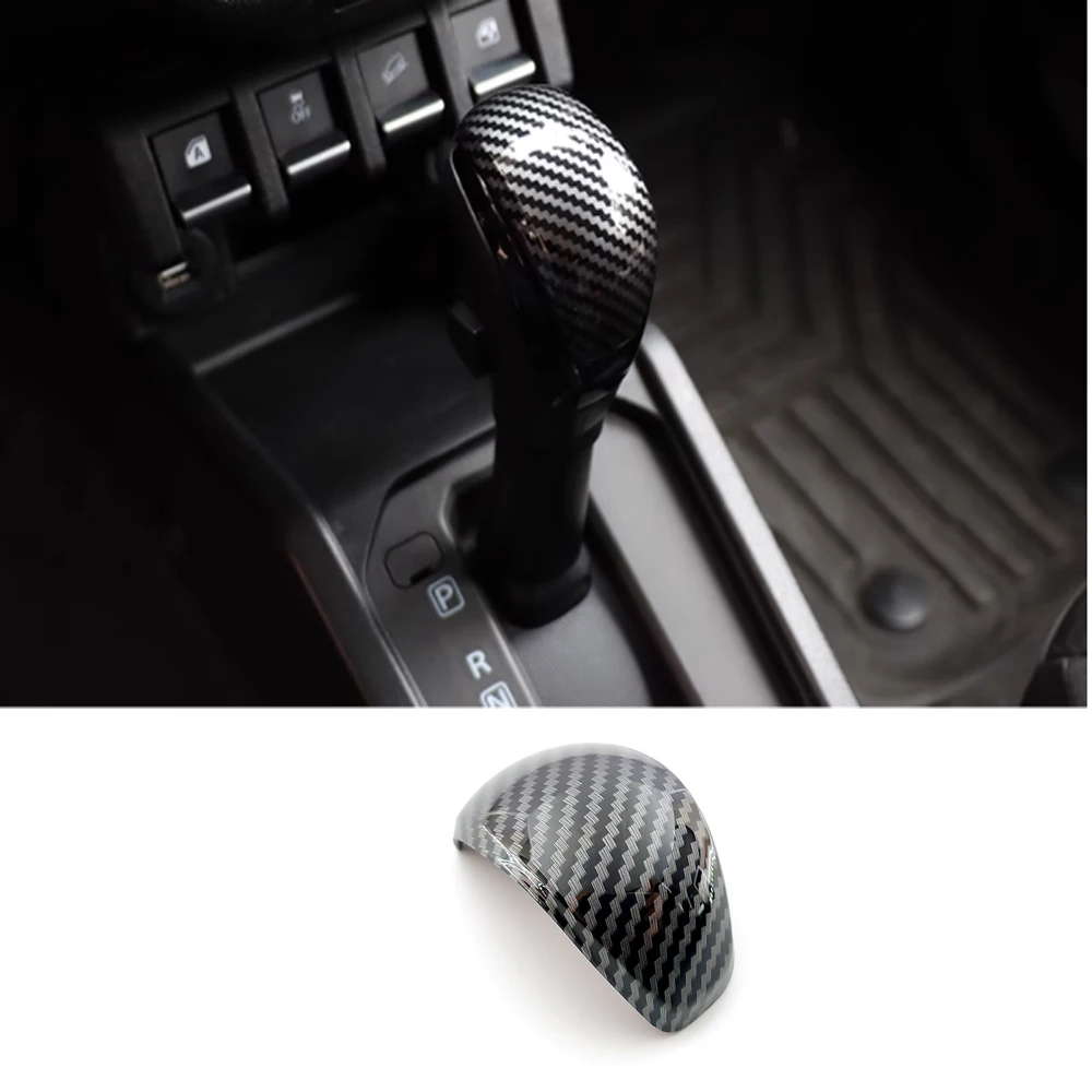 

ABS Car Inner Gear Shift Knob Panel Trim Cover for Suzuki Jimny 19+ Carbon Fiber