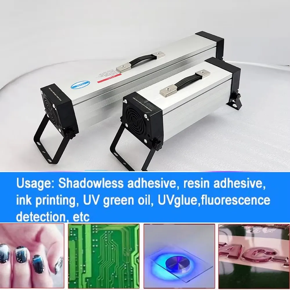 Portable 600W UV Curing Lamp 395nm 365nm Light Shadowless Adhesive Dry Fluorescence Detection for Glass Repair Oil Ink Curing