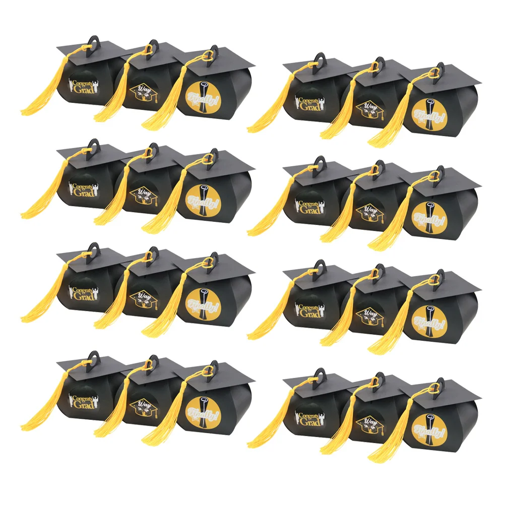 

48 Pcs Gift Boxes Storage Cases Graduation Chocolate Boxes Stickers European Style Decorative Creative Patterns