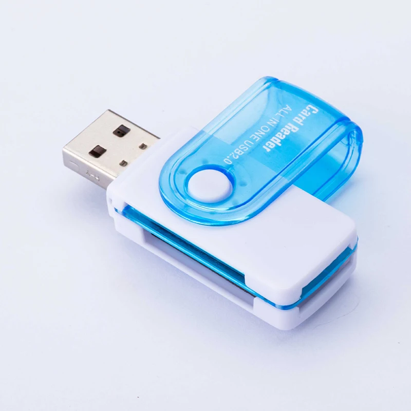 Lector de tarjetas de memoria USB 4 en 1, adaptador de tarjetas USB 2,0 a SD, Micro SD, TF, MS, M2, para ordenador, teléfono móvil Android