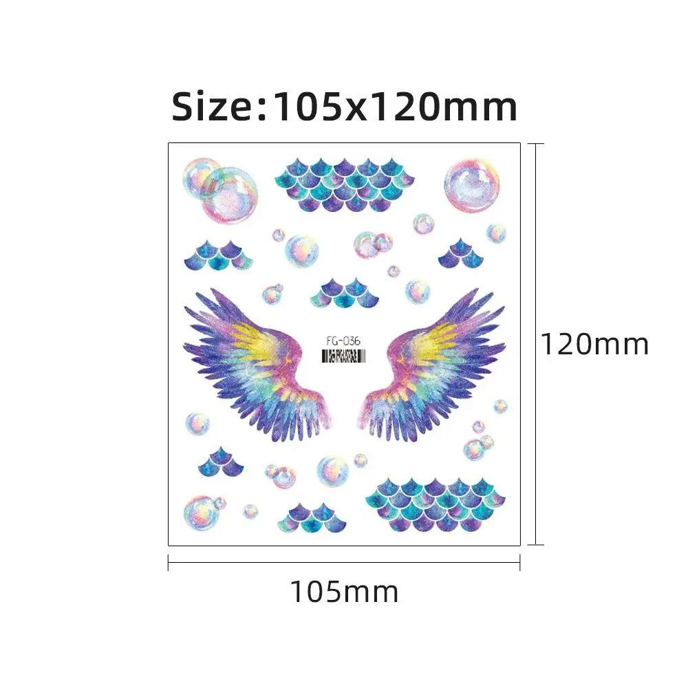 Adults Colorful Artistic Waterproof Water Transfer Sticker Glitter Tattoo Stickers Butterfly Tattoo Temporary Tattoos