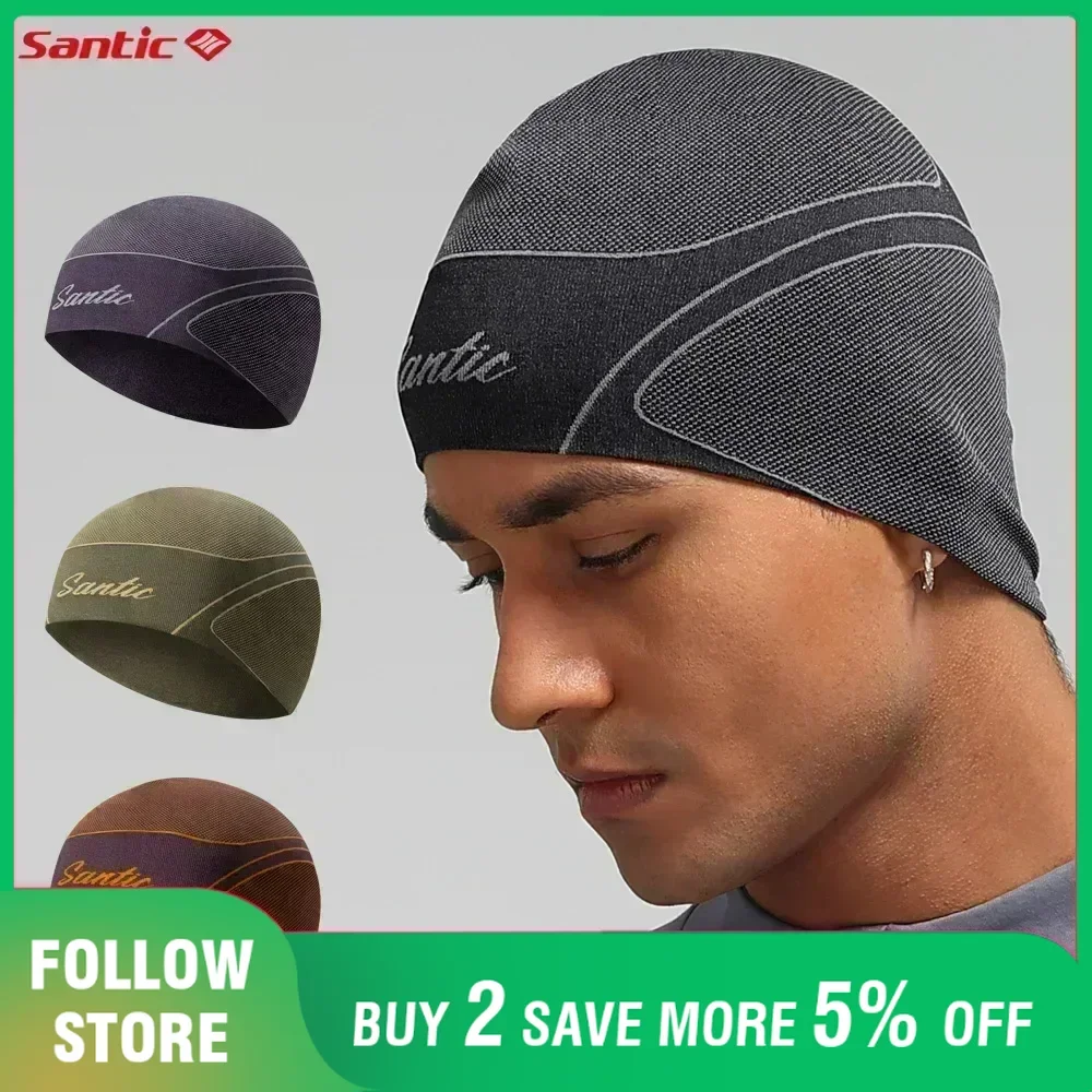 Santic Cycling Cap Men's Winter Knitted Outdoor Sports Hats Professional Bicycle Equipment Quality Seamless Mtb Road Riding Caps