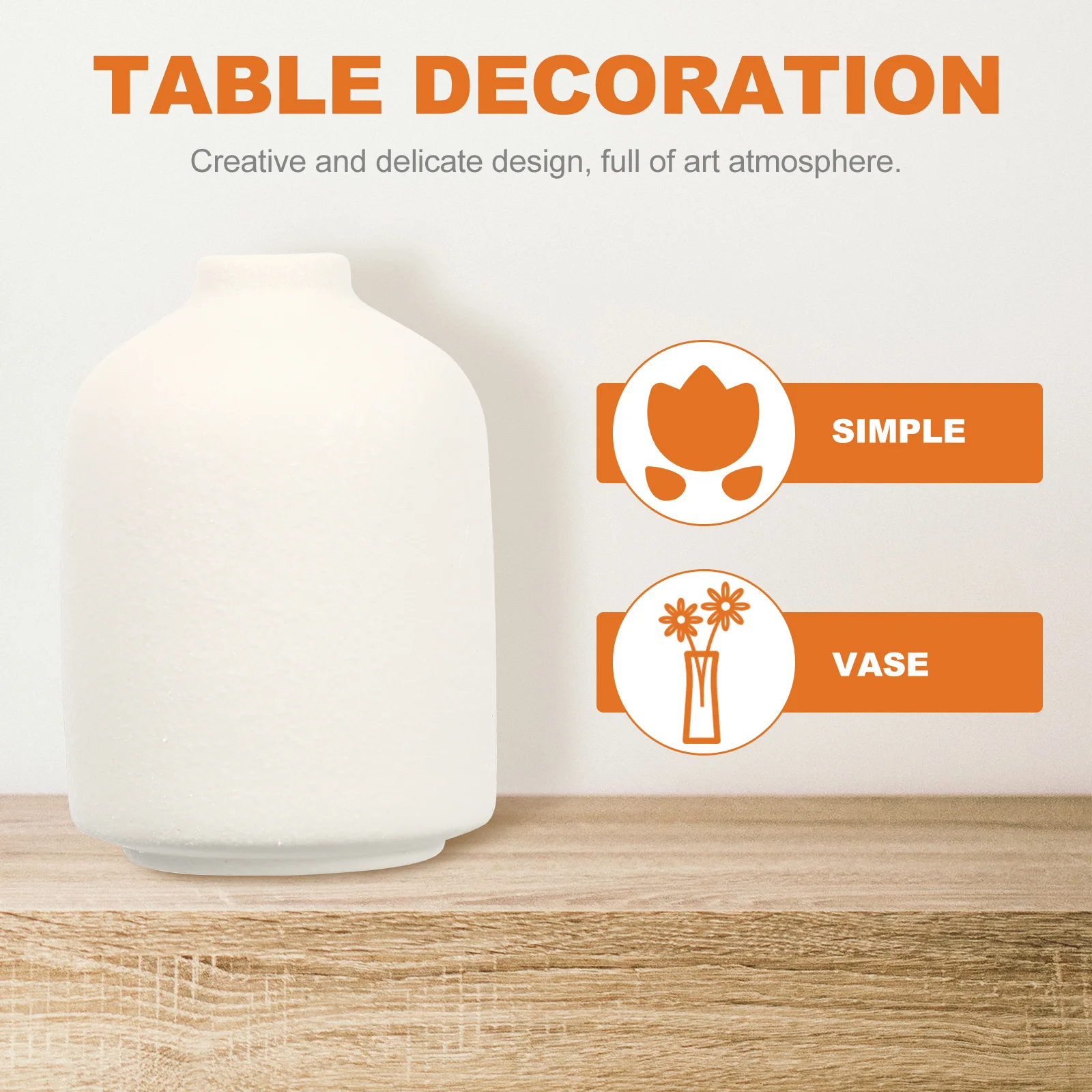 

1Pcs Simple Vase Ceramic Plants Container Home Adornment Gift Idea Ceramic Desktop Vase Home Furnishing