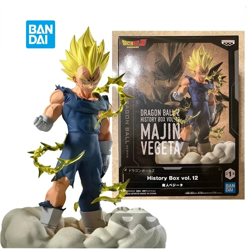 In Stock Original Bandai Banpresto Dragon Ball Z History Box Vol.12 MAJIN VEGETA PVC Anime Figure Model Collection Toys Gifts