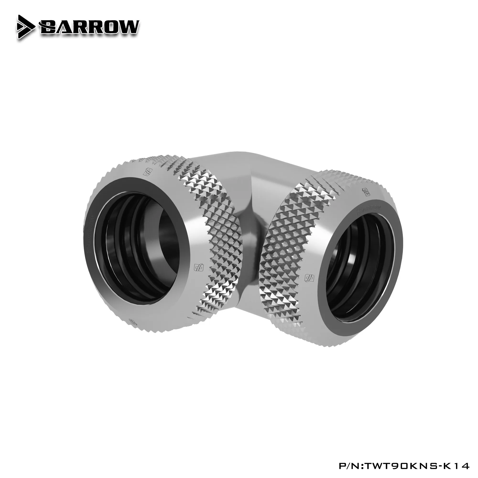 Il giunto per tubo rigido Barrow da 90 gradi, l'adattatore G1/4 è adatto per tubi rigidi da 14 mm/TWT90KNS-K14