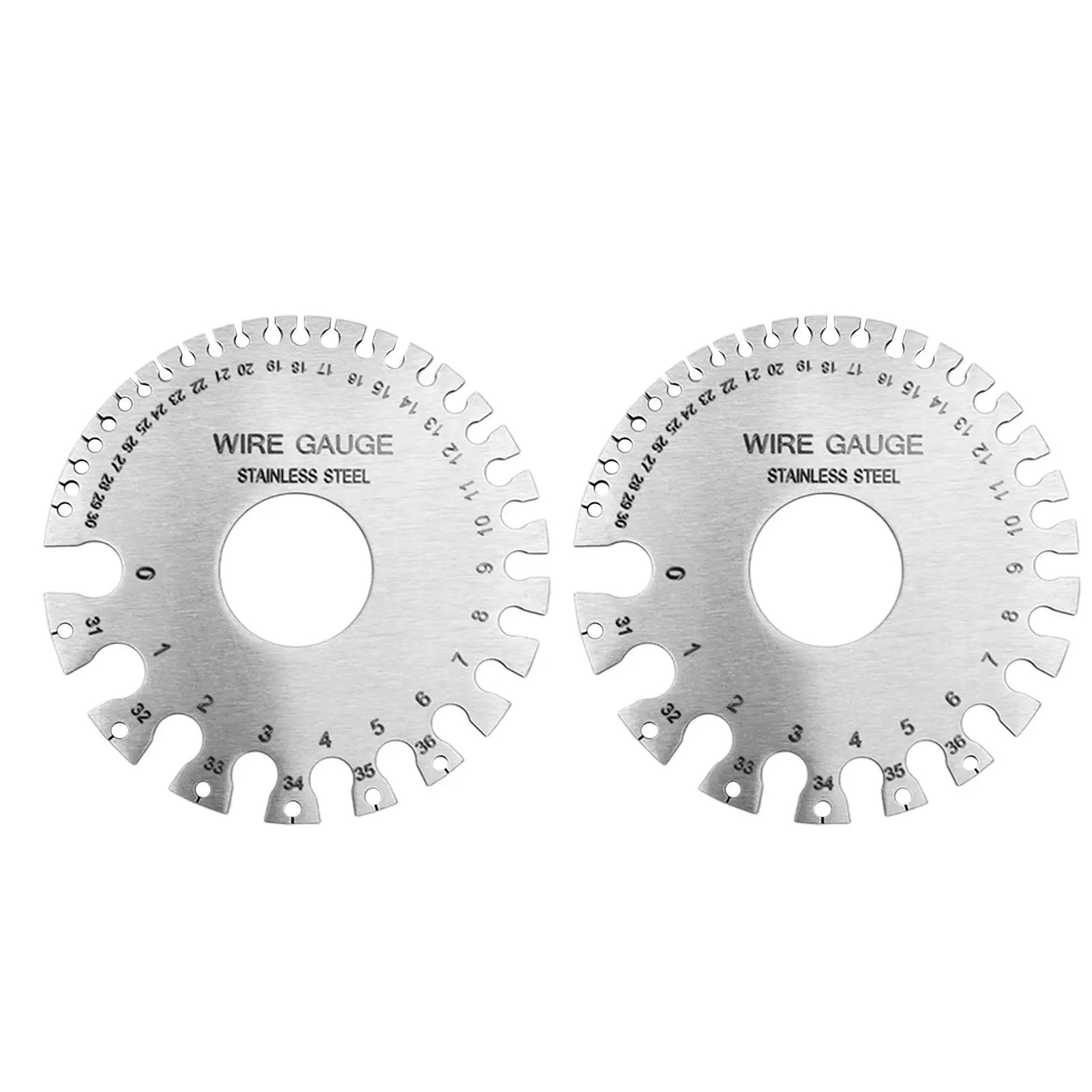 

2Pcs Stainless Steel Thickness Gauges Professional Standard Metal Sheets Welding Thickness Gauge Measuring Instrument