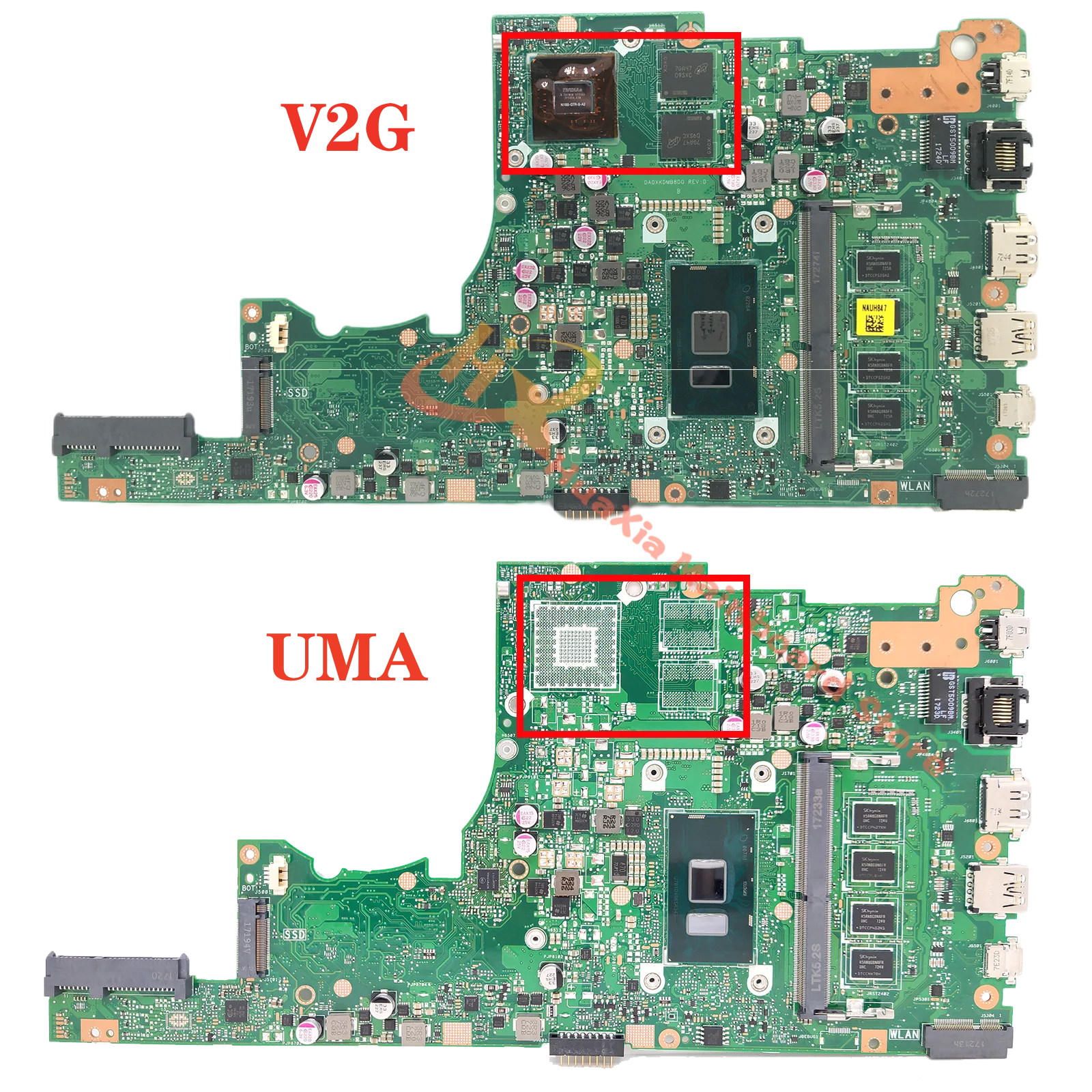 Placa-mãe portátil para ASUS, Mainboard para S4100U, X405UA, X405URP, X405UR, X405UB, A405U, V405U, S405U, K405U, F405U, I3, I5, I7, 4GB, 8GB