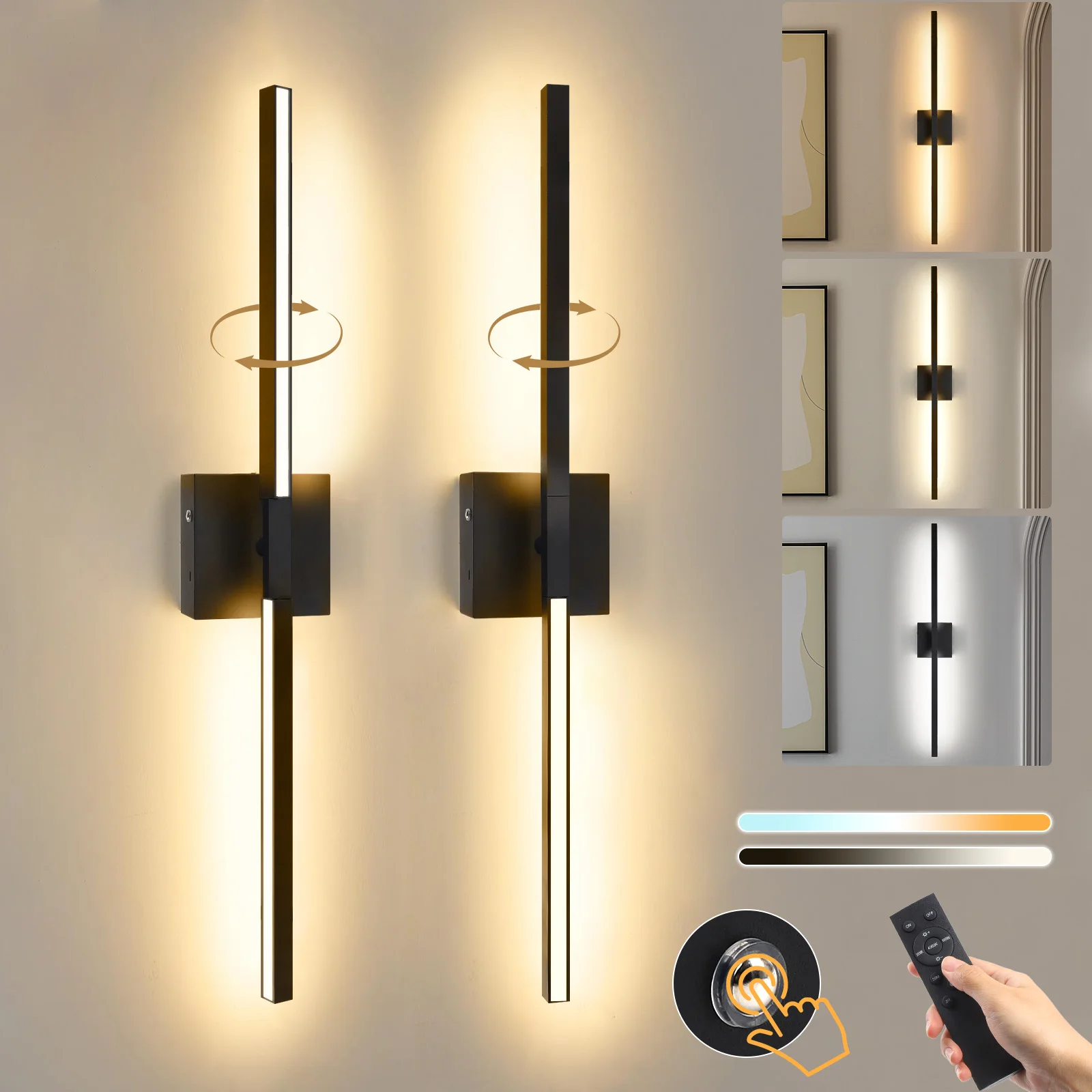 

Перезаряжаемый светодиодный светильник с регулируемой яркостью — трехцветная температура 3000K/4000K/6000K Портативное освещение