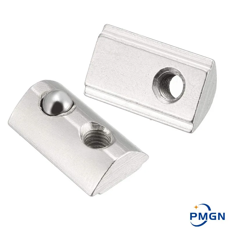 20/50szt T-Slot Aluminiowy profil wytłaczany 2020 3030 4040 4545 Seria CNC M4 M5 M6 M8 Półokrągła elastyczność Nakrętka sprężynowa Nakrętka kulkowa