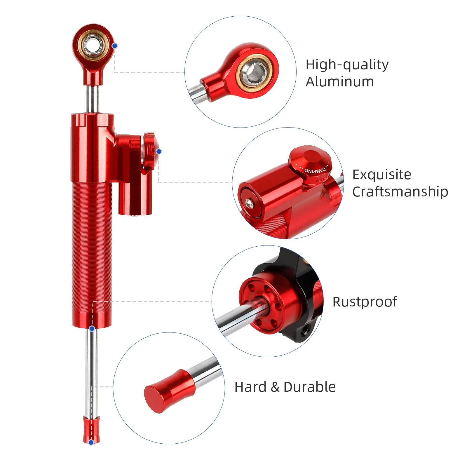Ulip For Zero 10X Electric Scooter Steering Stabilizer Damper Front Wheel Shock Absorber Modification Bracket Kit Accessories