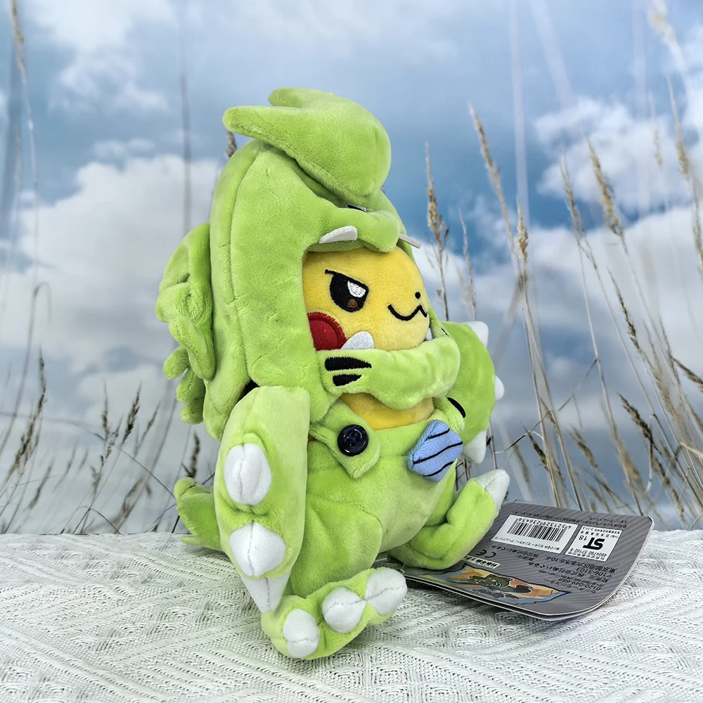 다카라 토미 포켓몬 스칼렛 바이올렛 피카츄 코스프레 티라니타르 9인치 봉제 인형, 스위치 게임 마스터 인형 검 방패 봉제 동물 인형