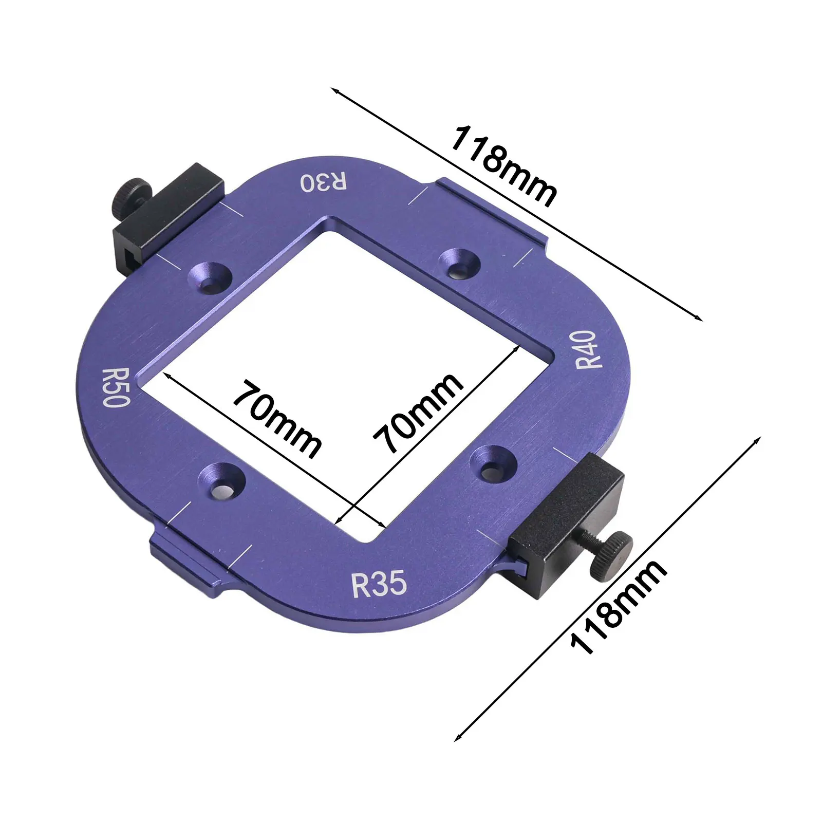 Aluminium Radius Jig Round Corner Template Corner Trimming As Picture Aluminum Corner Radius Jig Accurate Measuring Tool